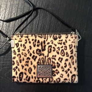 Biba Pony Hair Leopard Print Handbag
